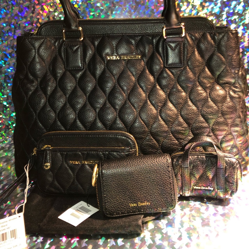 Vera Bradley quilted leather combo